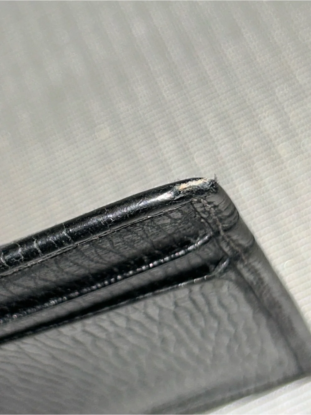 Salvatore Ferragamo black leather card case